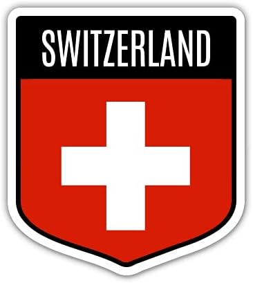 Squidddy Switzerland zastava štitnika - vinil naljepnica za naljepnicu za telefon, laptop, boca vode
