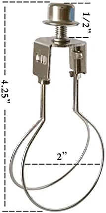 Hsiulmy 2 paket držač za sjenilo lampe, Adapter za sjenilo sijalice sa kopčom za sjenilo sa završnim vrhom za pričvršćivanje sjenila