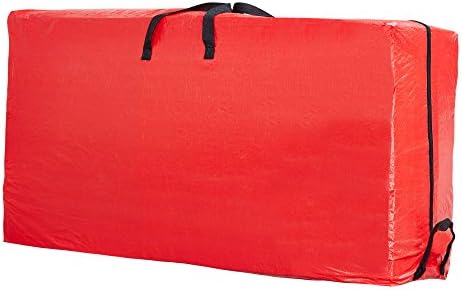 Pojednostavite Rolling Duffle Bag / Torba za čuvanje jelke-Crvena Zip torba-drži do 9 Ft veliko božićno drvo - 34x8x34 inča