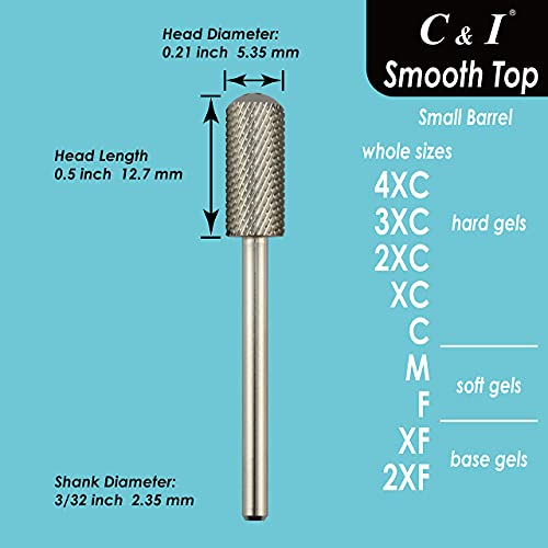 C & amp; i Small Barrel Smooth Top burgija za nokte, sigurnosni okrugli vrh, profesionalna električna