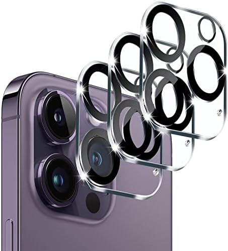 Potok [3 pakovanje] zaštita sočiva kamere od kaljenog stakla za iPhone 14 Pro / 14 Pro Max, [prilagođena