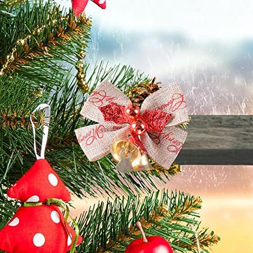 Staklo gmlonski božićni drvce leptir kravata sa željeznim zvono dekoratima Božićni mini sa zvonom sretnom božićnom svjetlošću