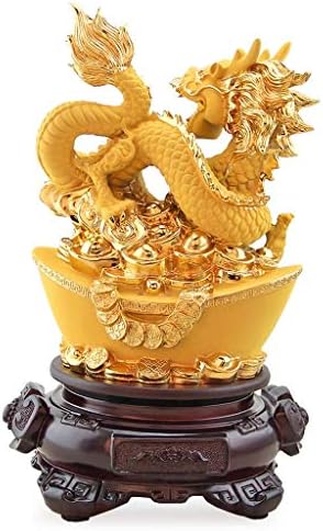 Liuši Feng Shui Ornament / Feng Shui bogatstvo Kineski zodijak Zmaj Zlatne smole Kolekcionarske figurice Dekor Statua Lucky Cornucopia Feng Shui Zmajsko dekoracija Kip