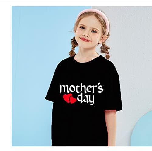 Toddler majke dan majica za djecu Pink moje srce pripada mama Tees ljeto Kratak rukav T-Shirt Majčin dan Top 2-7 godina