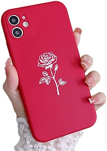 YIKUSO kompatibilan sa iPhone 11 futrolom od silikonskog gela od gume za telefone, poklopac 6,1 inča meka zaštitna futrola za cvijeće ruže slatka za žene