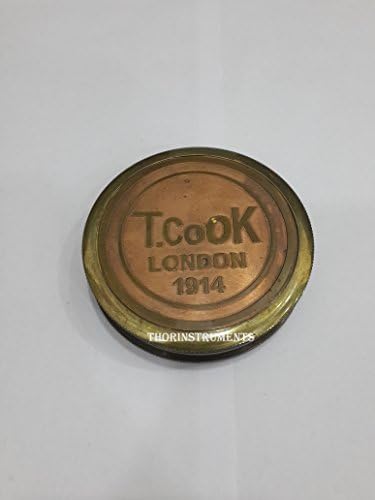 Vintage Solid Brass Pocket T. Cook London 1914 Antikni kompas Poklon Predmet rustikalni vintage