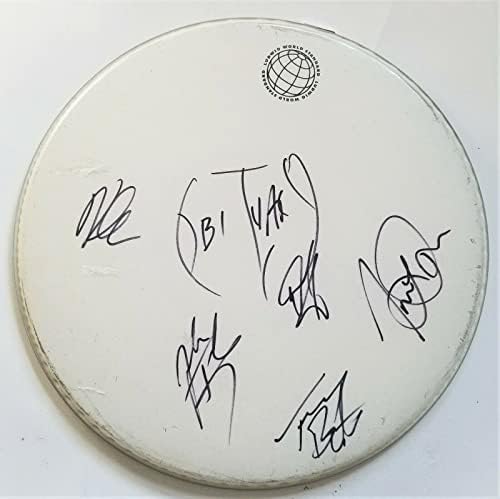 Osmrtnica band REAL ruku potpisan 16 Drumhead COA Autogramed all 5