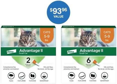 Advantage II mala mačka Vet-preporučuje tretman protiv buva & prevencija | mačke 5-9 lbs. / 8-Mjesečna Ponuda