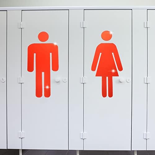 Znak kupaonice Patikil, 1 set akrilnog samoljepljivog zahoba za muške i ženske toaletne znakove