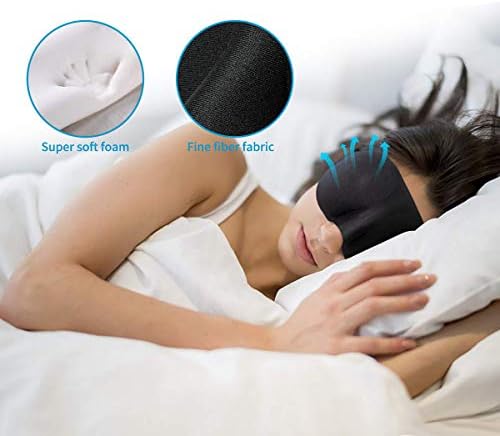 Labota 5 pakovanje maske za spavanje, podesiva lagana i udobna sa 3D konturiranim oblikom, super lakim