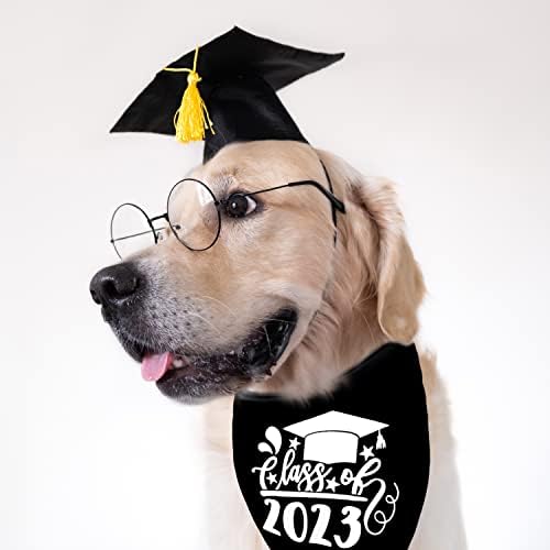 Kostimi Bandana sa kapicom za diplomiranje, klasa 2023 Graudation Cat Bandana za velike srednje male kućne ljubimce štenad