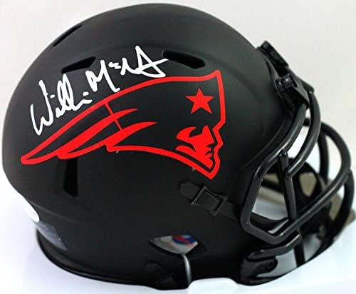Willie McGinest potpisao New England Patriots Eclipse Speed Mini Helmet - BA W-autographed NFL Mini Helmets