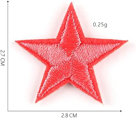 24pcs cool mali šareni pentagram glačalo na šini na zakrpu, sa pet šiljasti zvijezda vezene patch
