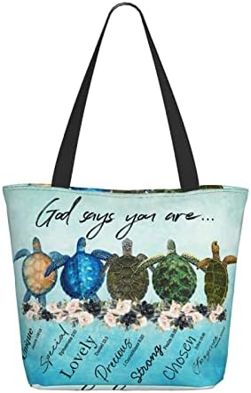 SENROLAN Biblija Tote Bag Christian višekratnu Shopping Tote Bag Inspirational pisma poklon torbe za žene majke