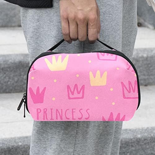 Ženske i djevojke Pink Crown torba za šminkanje prostrana kozmetička torba torbica torbica torbica sa patentnim