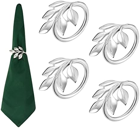 AW Bridal Fall salvetinski prstenovi set od 4 - uskrsni prstenovi u salvetu srebrni list prstenovi