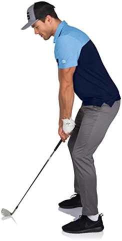 Muška modernu dva tonirana boja blok za golf polo - suho fit 4-smjerni rasteznu tkaninu. Wilure