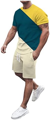 ZhenSanguo muška majica kratki rukav muški ljetna odjeća kratkih rukava majica i klasični fit sportske kratke hlače