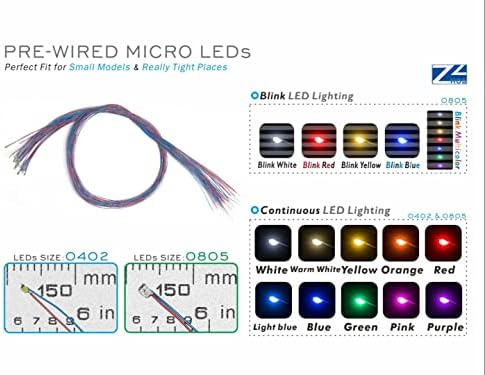 ZZHOB 25KOM unaprijed ožičeni Micro LED prethodno lemljeni 0402 SMD Led + držač baterije & amp;