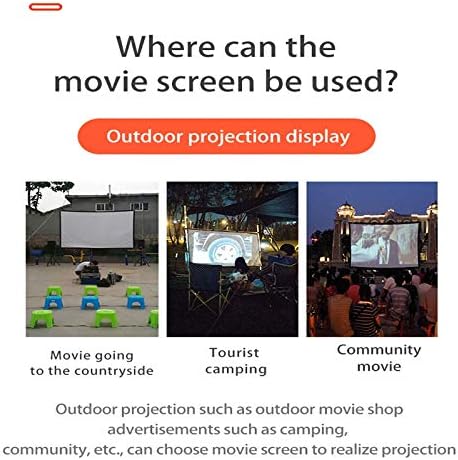 4: 3 Zaslon projektora viseće gustoće 100/120/150 inčni 1080p 3D 4K prijenosni sklopivi projekcijski