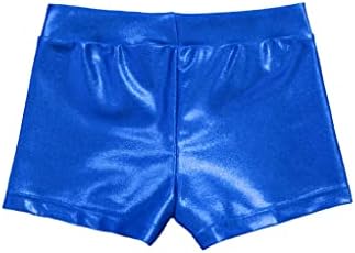 Ttao Kids Girls Metalne kratke hlače sjajne sjajne vruće hlače Sport ples gimnastika vježba kratke