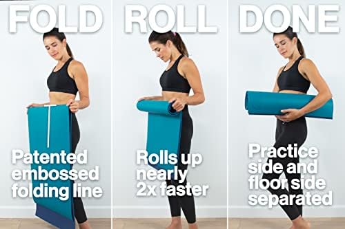 Koru Fold & Roll Yoga Mat-patentirani dizajn, čistač alternativa tradicionalnim Yoga prostirke, 6mm debljine,