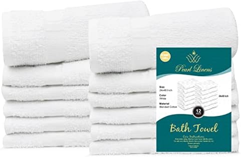 Pearl posteljina pamučna ručnik za kupanje 12 za kupatilo, ručnici za male kupelj 24 x 48 in, pakovanje