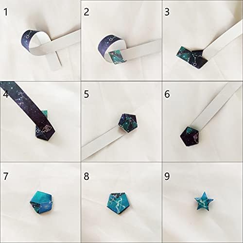 DANUDON 540 listovari origami zvijezde papir, vanjski prostor Sky origami Lucky Star Paper DIY ručni