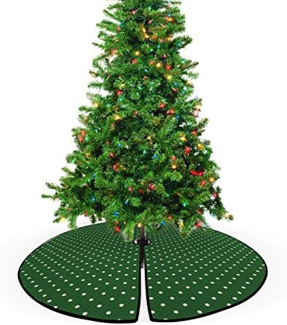 Ambesonne božićno ukrasna suknja od drveća, retro stil Polka točkice uzorak u xmas noel bojama