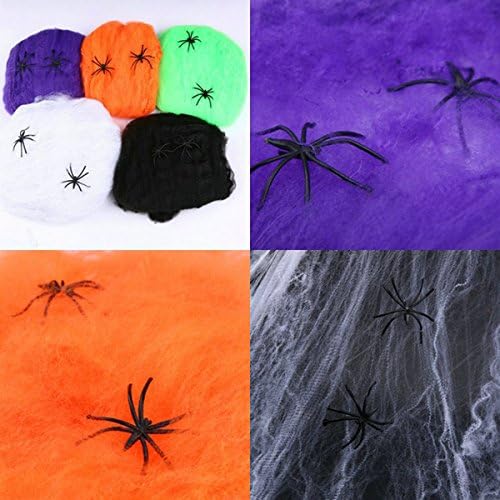 BESTOYARD paukove mreže rastezljiva pamučna paukova mreža za Noć vještica Ukleta kuća Kućni Bar dekoracije