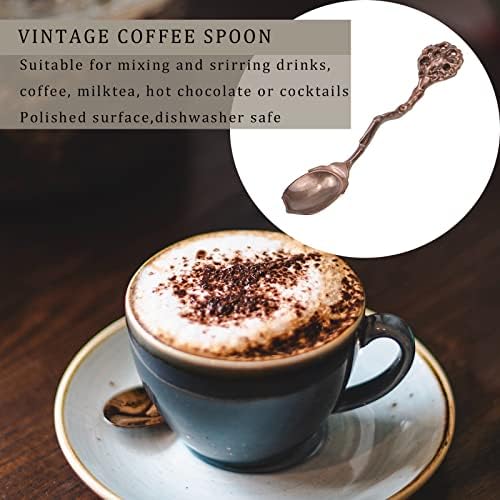 Tighall Vintage kraljevski stil izrezbarena kašika za kafu desertne kašike antička kašičica