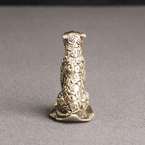 Lioobo Figurine Početna Dekor Realističan antikni novac Gold Coin Leopard Statue Feng Shui Privucite novac