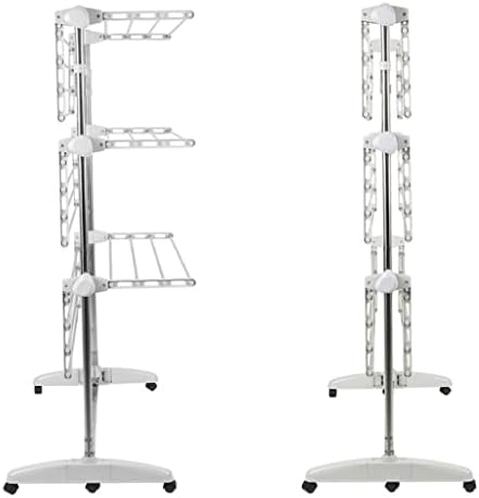 WALNUTA multifunkcionalni stalak za vješalice za odjeću 3/4 sloja sklopivi vertikalni podni stalak za sušenje