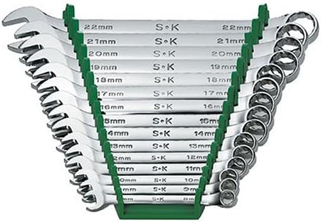 SK Professional Alati 86255 15-komadno 12-point frakcijski redovni kombinirani ključ set - superkradni završetak, set od 15 hromiranih ključeva izrađenih u SAD-u