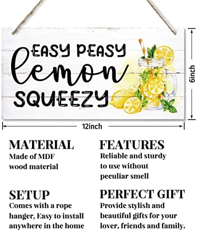 Dekor limuna, Easy Buery Limun Squeezy, viseći drva Naslovnica Dekorativni, tiskani zidni