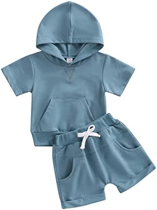 Ledy Champinswiin Newborn Baby Boy Girl Ljetna odjeća Kratki rukav Duks kratke hlače Podesite