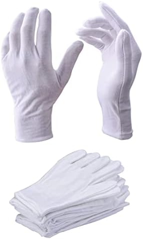 12par Bijela pamučna rukavica,domaćinstvo,nakit,konobar,suha,Bašta,pregled,zaštita ruku,vožnja, topla, vanjski