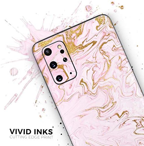 Dizajn Skinz Rose Pink Marble & Digital Gold Frosted folija V13 | Zaštitni vinil naljepnica zamotavanje kože kompatibilan sa Samsung Galaxy S20 ultra