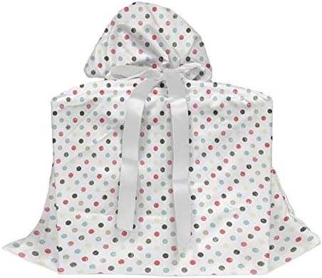 Lunarable Polka Dots poklon torba, meke polka tačke pastelne boje na geometrijskom obliku Hoop tematski Print, torbica za zabavu od tkanine sa 3 trake, 27, višebojna