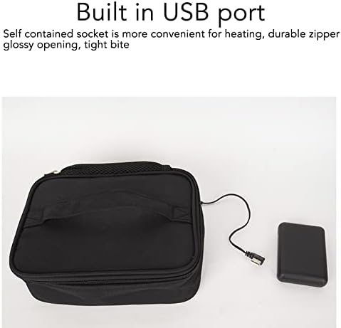 Torba za ručak,prenosna pećnica USB punjenje prenosiva Mikrotalasna Aluminijumska folija podstava kutija za ručak pogodna za ručak i nošenje