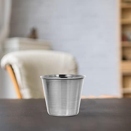 Bestonzon ExpressO Cup za kafu 2pcs nehrđajući čelik za piće za preispitivanje od nehrđajućeg čelika od nehrđajućeg čelika čaše od nehrđajućeg čelika Kampiranje šalice 4pcs Shater Otporni Espresso K šolje