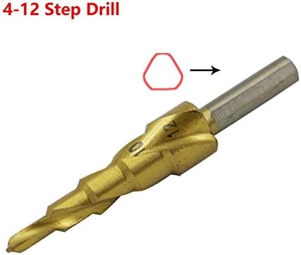 Stepenice za bušenje HSS titanijumske spiralne Užljebljene burgije 4-12/4-20/4-alati za sečenje sa konusom