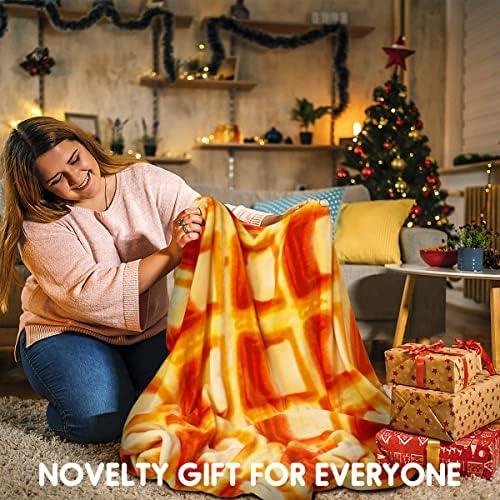 Izomatty waffle pokrivač za odrasle, 71 inča dvostrano 290 GSM Realistic Funny Flannel prekrivač, novost pokloni