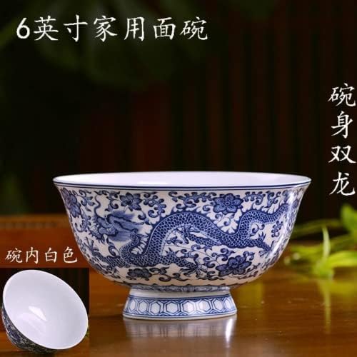 Xialon 15.6cm 6.14in Jingdezhen plava bijela porculana zmajeva zmaj uzorak antikne posude za