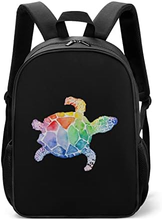 Vodeni bodova Duga kornjača Unisex ruksak lagan dnevni torba modne rame sa džepovima za boce