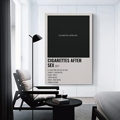 XIAOMB cigarete nakon seksa muzički Poster za spavaću sobu estetski zidni dekor platno zidni