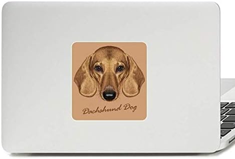 Smeđi kratki nogaški pas naljepnica za pse životinjski naljepnica Vinil Paster laptop naljepnica za laptop