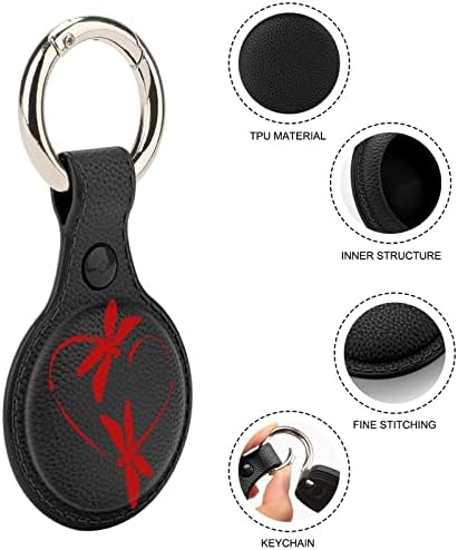 Crveni Dragonfly Heart Holder za AirTag privjesak za ključeve TPU zaštitni poklopac kućišta lokator oznaka