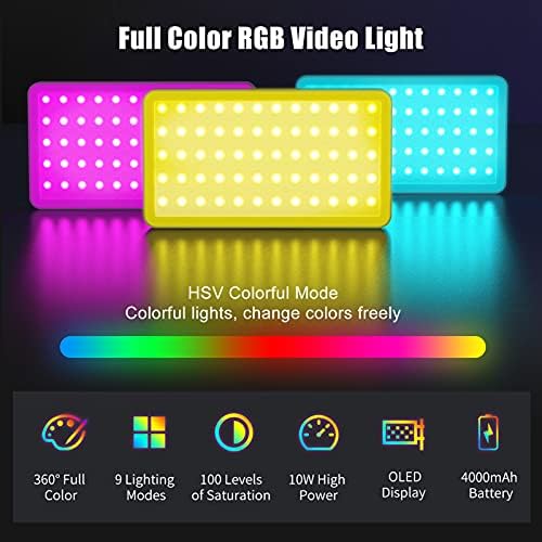 01 02 015 RGB Full Color LED kamere, prijenosni izdržljiv RGB mini video LED svjetlo CRI 95+ za snimanje za napolju za studio