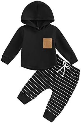 Toddler Baby Boy Fall Outfits dugi rukav duks dukserice Ležerne hlače Patchwork 2 komada zimska odjeća set